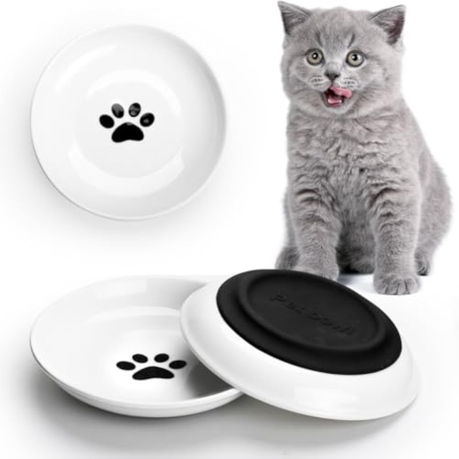 Ceramic Cat Bowls Whisker Friendly