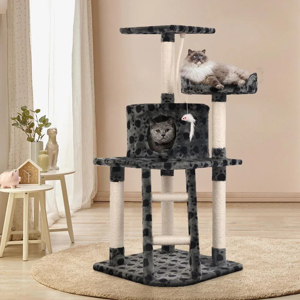 i.Pet Cat Tree 120cm Trees Scratching Post Scratcher Tower Condo House