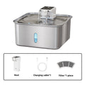 Wireless Cat Water Fountain Stainless Steel Rechargeable