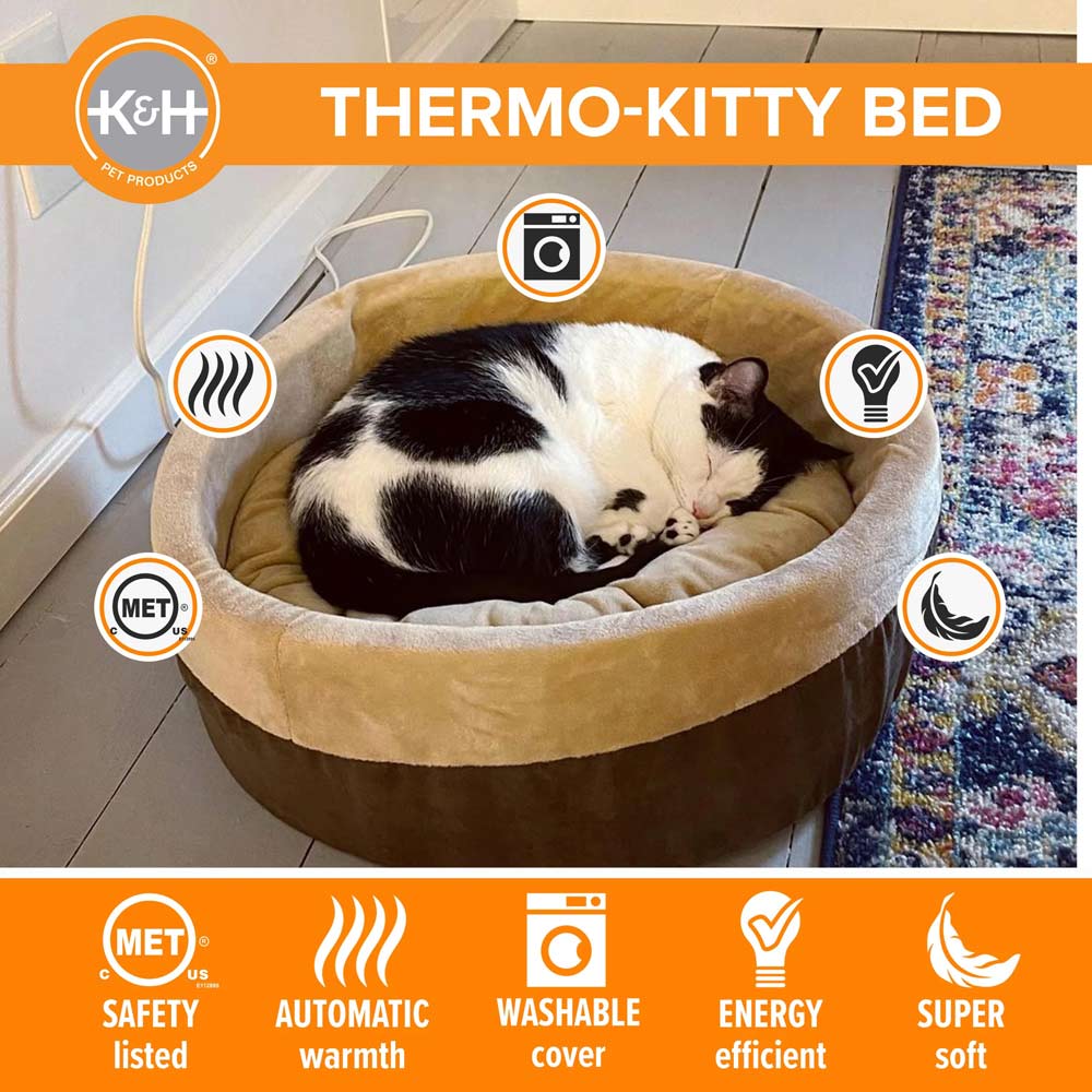 Thermo-Kitty Bed Indoor Heated Cat Bed